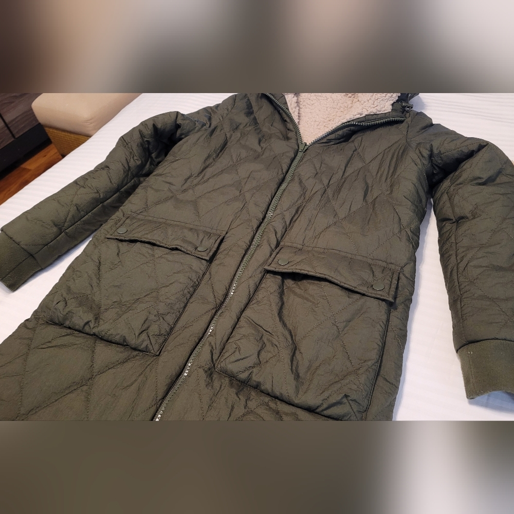 Quilted Reversible long coat